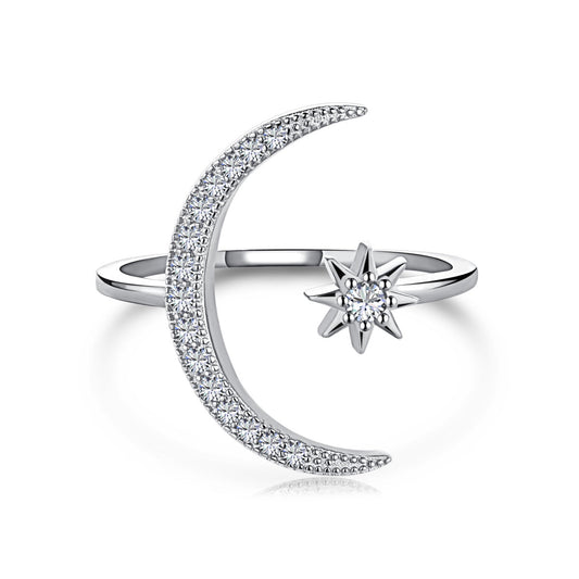 [Lumi Jewellery]Eternity Moon & Star Ring