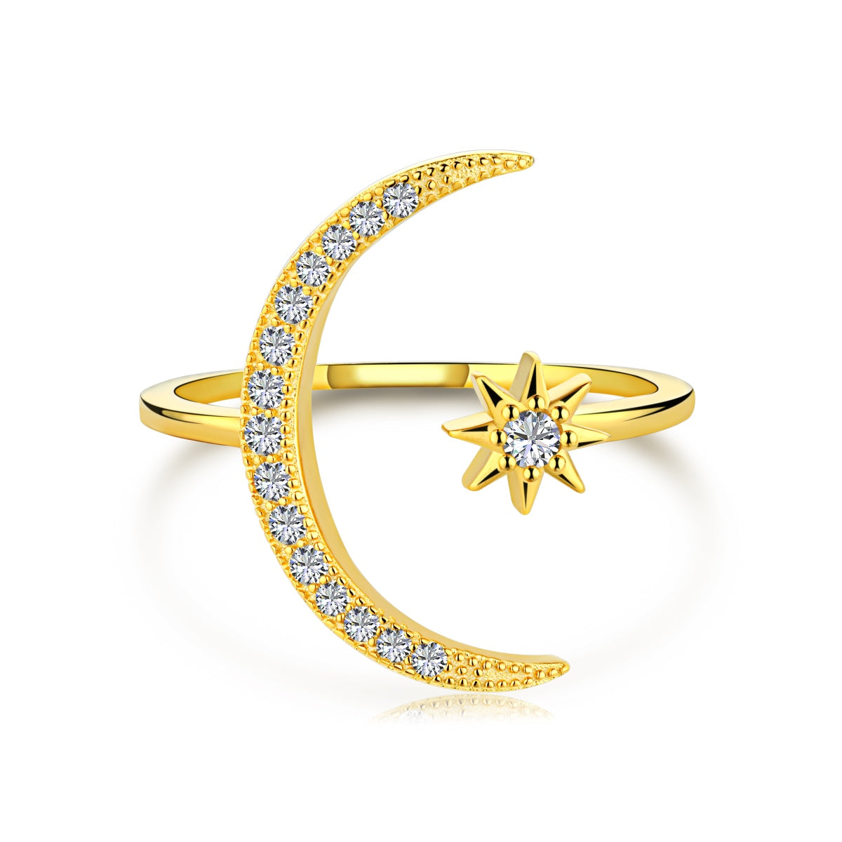 [Lumi Jewellery]Eternity Moon & Star Ring