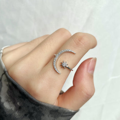 [Lumi Jewellery]Eternity Moon & Star Ring