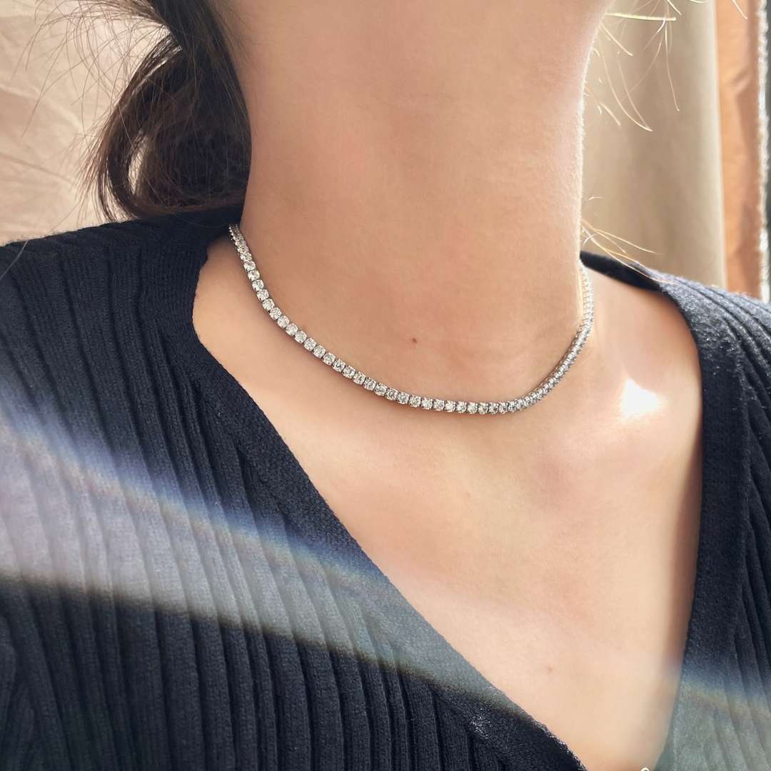 [Lumi Jewellery]Elegant Tennis Chain Necklace