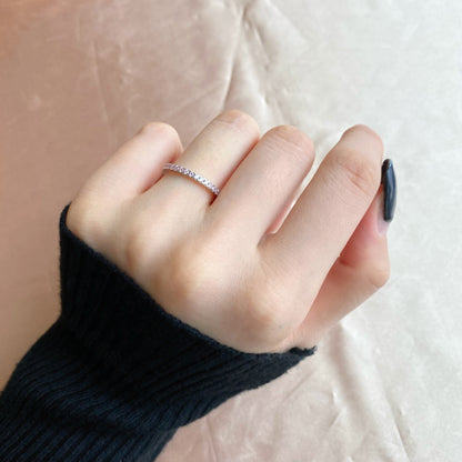 [Lumi Jewellery]Delicate Sparkling Round Cut Daily Ring