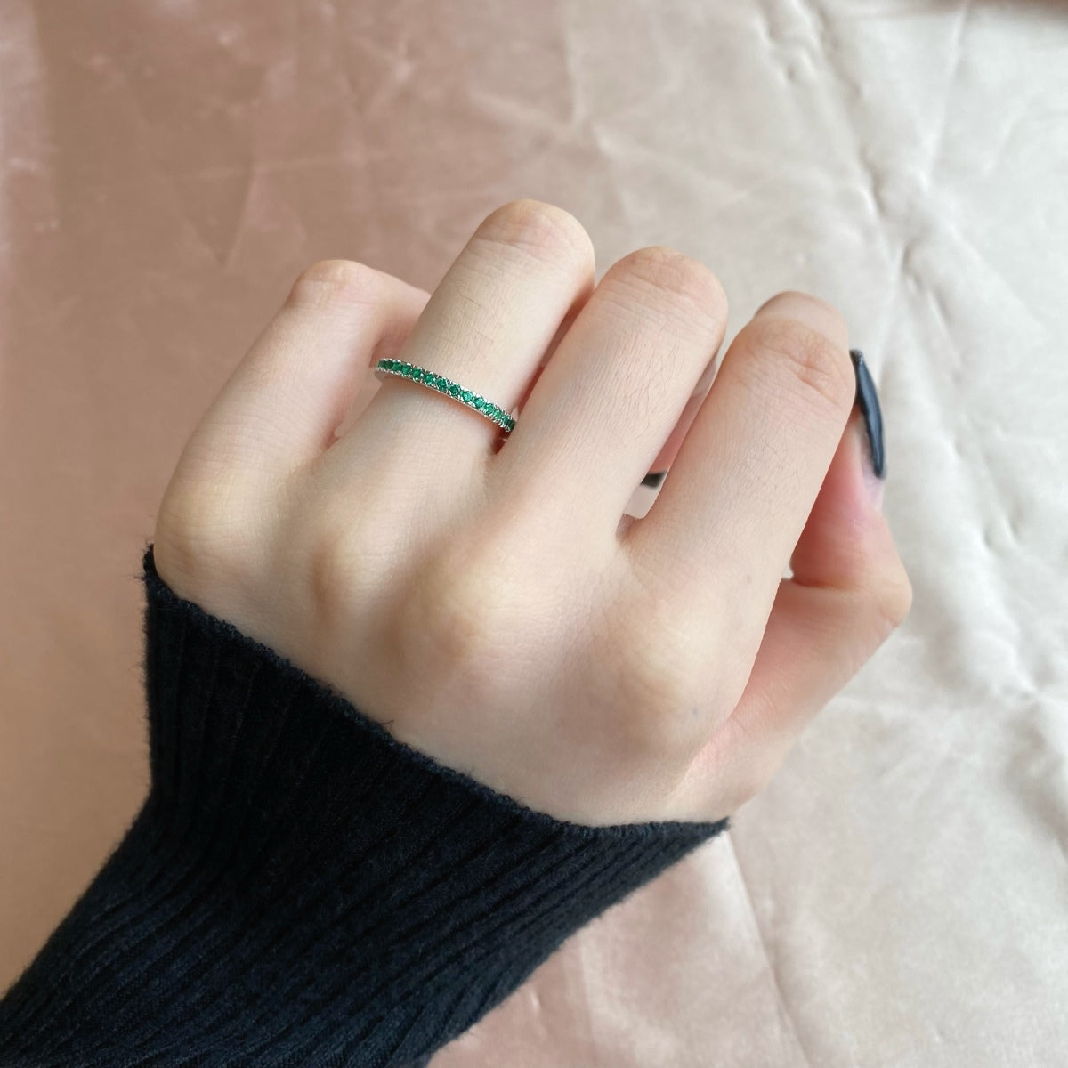 [Lumi Jewellery]Delicate Sparkling Round Cut Daily Ring