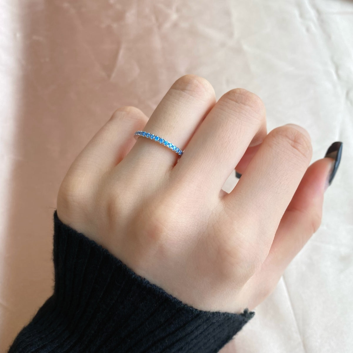 [Lumi Jewellery]Delicate Sparkling Round Cut Daily Ring