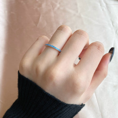 [Lumi Jewellery]Delicate Sparkling Round Cut Daily Ring