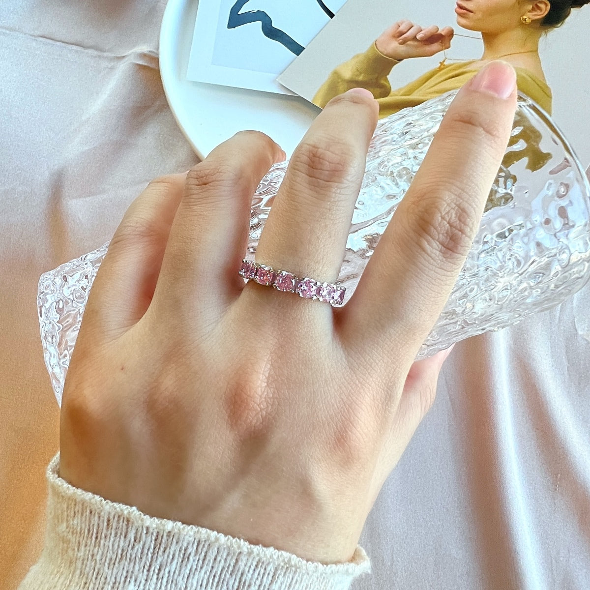 [Lumi Jewellery]Eternity Round Cut Tennis Ring