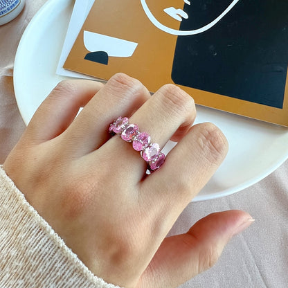 [Lumi Jewellery]Dainty Elongated Cushion Cut Tennis Ring