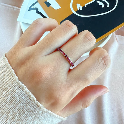 [Lumi Jewellery]Delicate Sparkling Round Cut Daily Ring