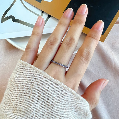 [Lumi Jewellery]Delicate Sparkling Round Cut Daily Ring
