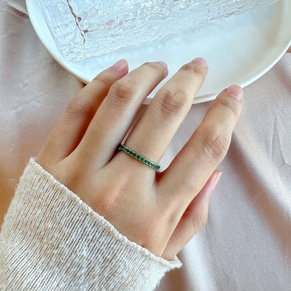 [Lumi Jewellery]Delicate Sparkling Round Cut Daily Ring