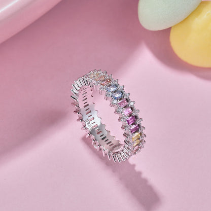 [Lumi Jewellery]Splashy Ornate Emerald Cut Cocktail Ring