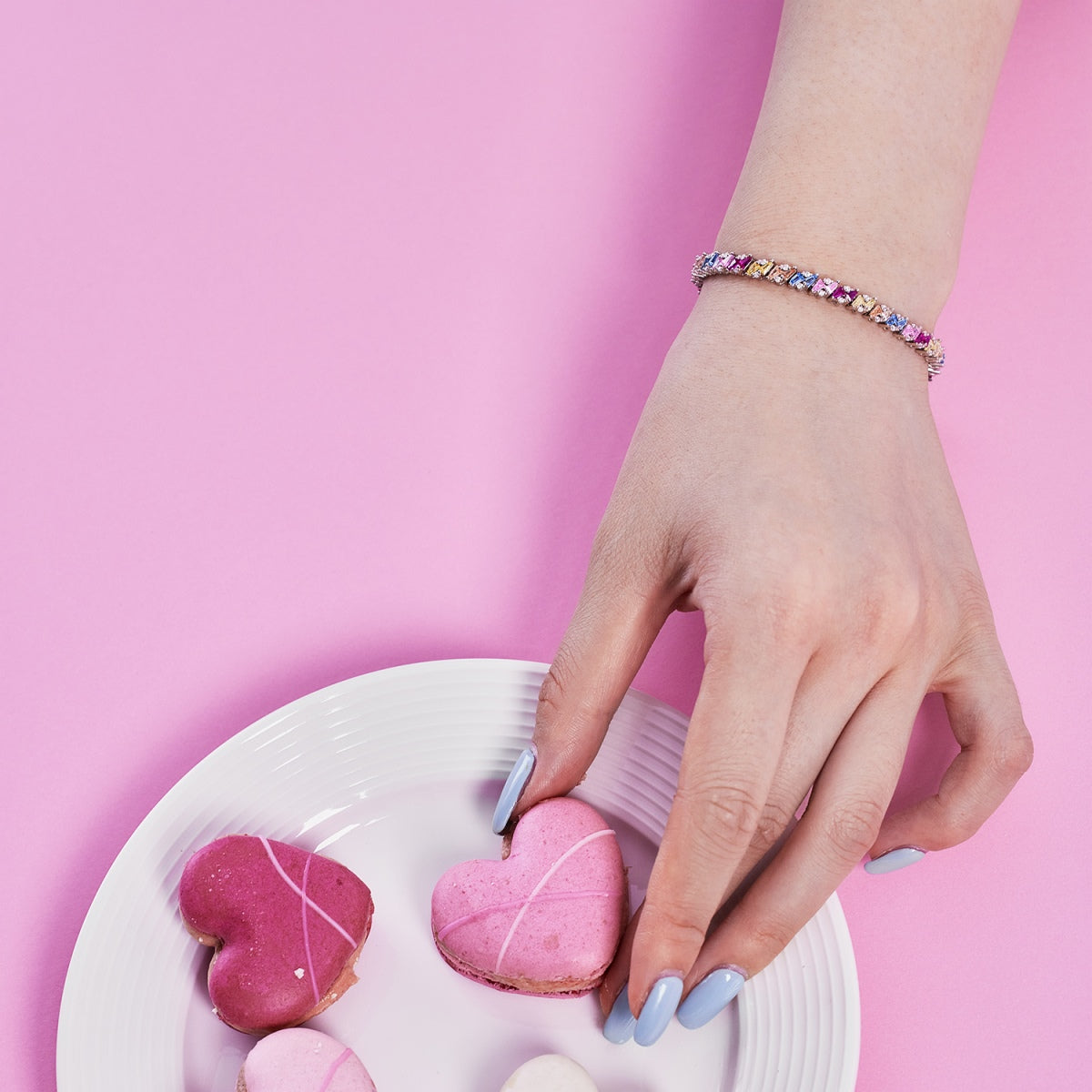 [Lumi Jewellery]Ornate Sparkling Multi Cut Party Bracelet