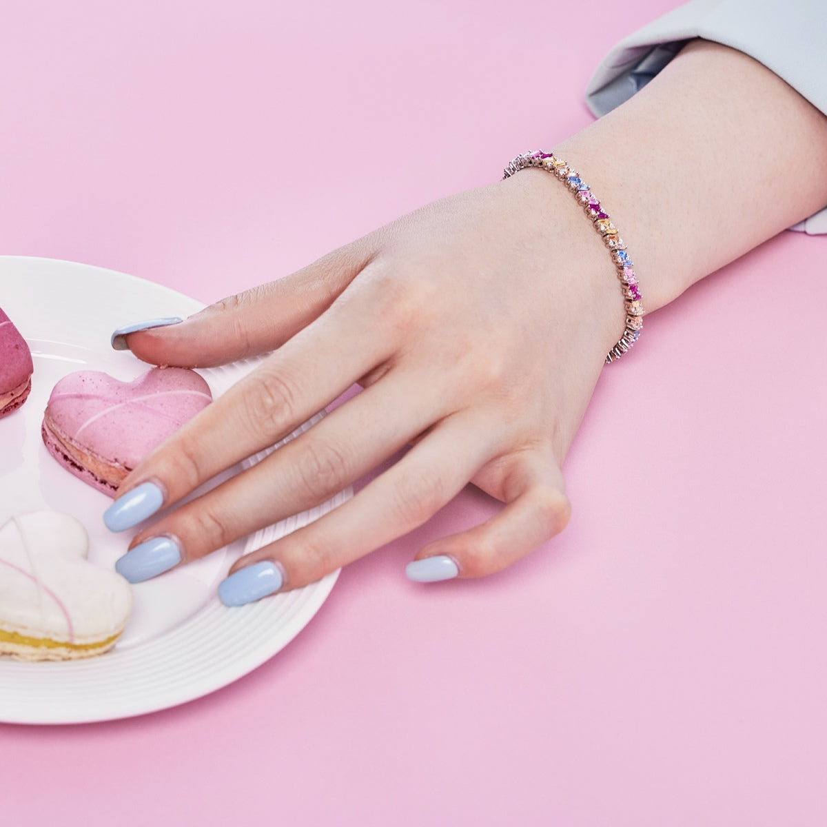 [Lumi Jewellery]Ornate Sparkling Multi Cut Party Bracelet