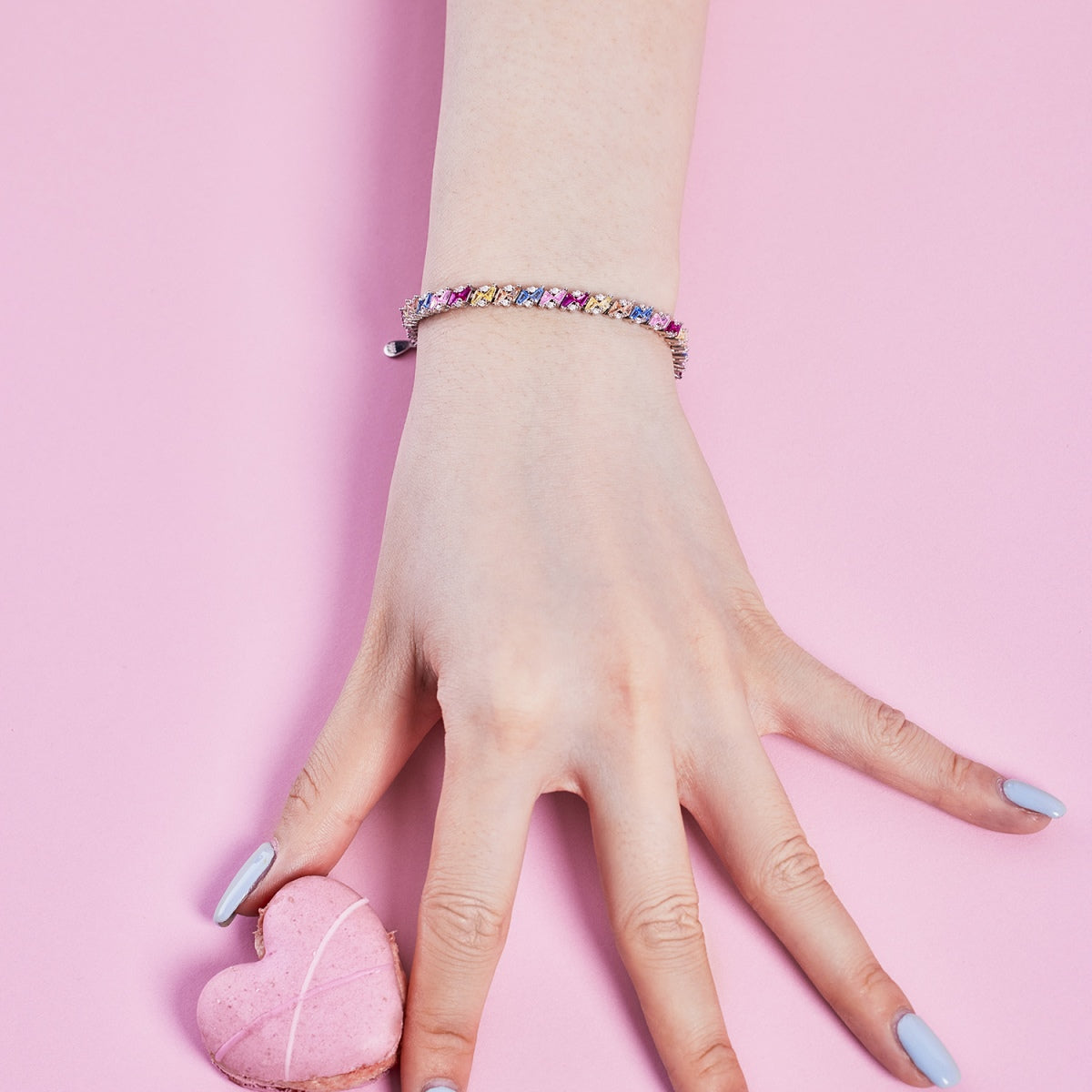 [Lumi Jewellery]Ornate Sparkling Multi Cut Party Bracelet
