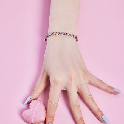 [Lumi Jewellery]Ornate Sparkling Multi Cut Party Bracelet