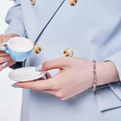 [Lumi Jewellery]Ornate Sparkling Multi Cut Party Bracelet