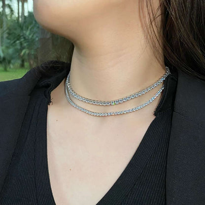 [Lumi Jewellery]Elegant Tennis Chain Necklace