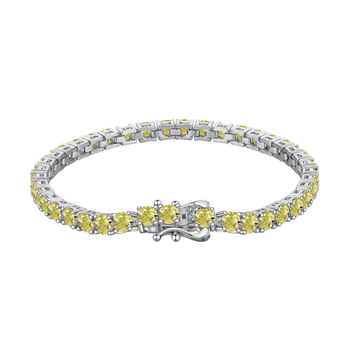 [Lumi Jewellery]Ornate Dazzling Round Cut Tennis Bracelet