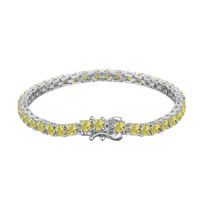 [Lumi Jewellery]Ornate Dazzling Round Cut Tennis Bracelet