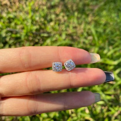 [Lumi Jewellery]Classic Round Center Stone Stud Earrings