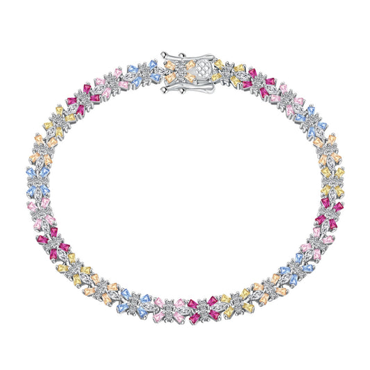 [Lumi Jewellery]Radiant Colorful Emerald Cut Party Bracelet