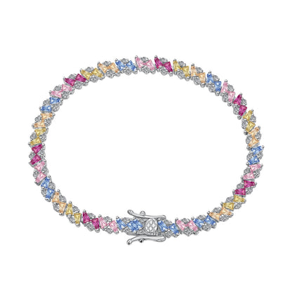[Lumi Jewellery]Ornate Sparkling Multi Cut Party Bracelet