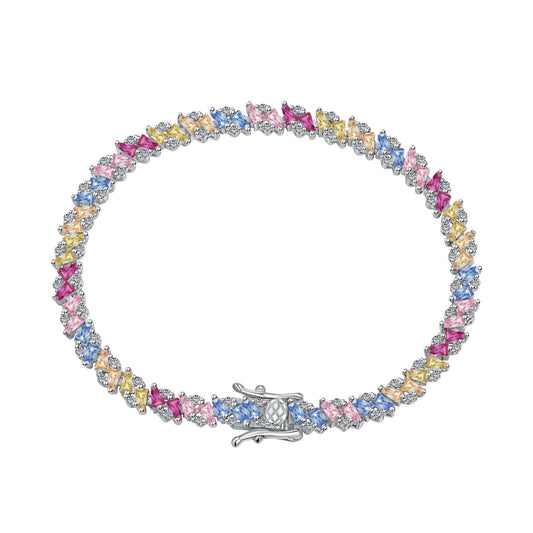 [Lumi Jewellery]Ornate Sparkling Multi Cut Party Bracelet