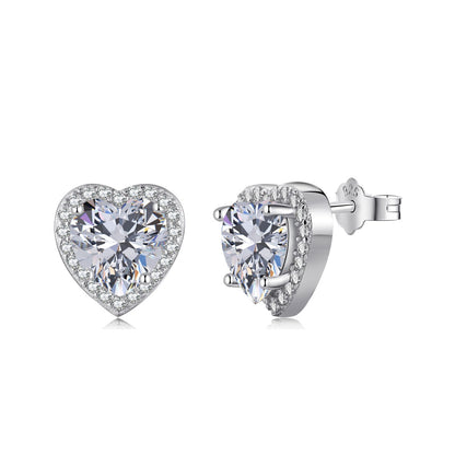 [Lumi Jewellery]Sparkling Heart Shape Lover Earrings