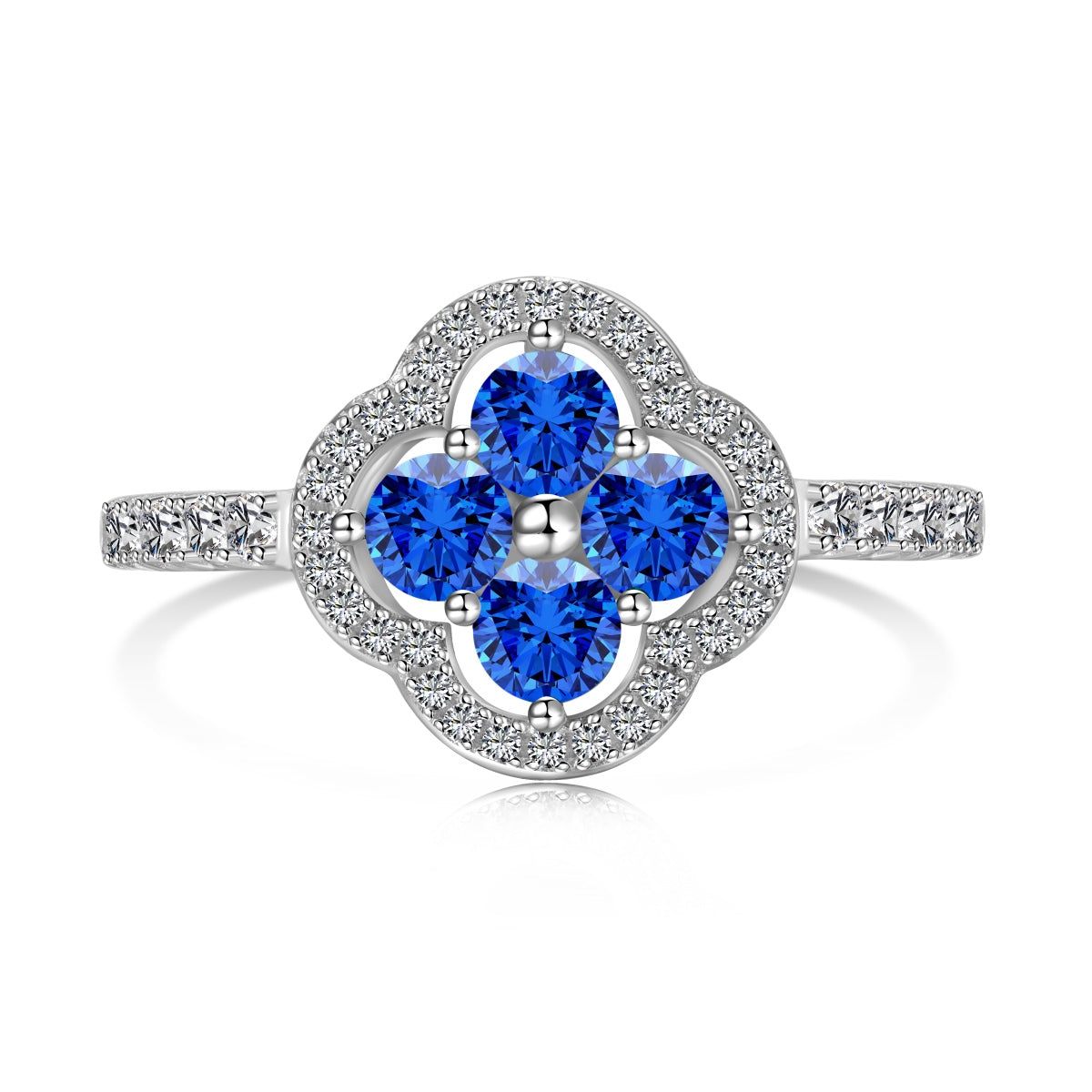 [Lumi Jewellery]Four Leaf Clover Flower Design Ring