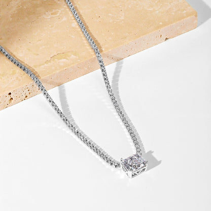 [Lumi Jewellery]4.0 Carat Elegant Radiant Cut Necklace