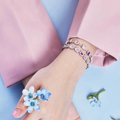 [Lumi Jewellery]Dainty Charming Emerald Cut Daily Bracelet