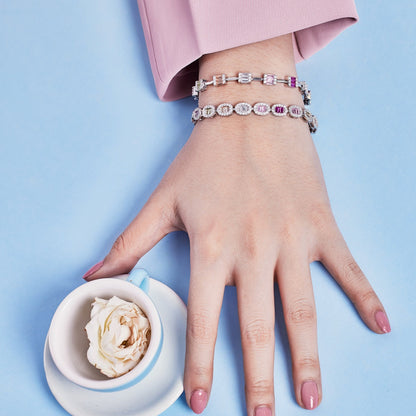 [Lumi Jewellery]Dainty Charming Emerald Cut Daily Bracelet
