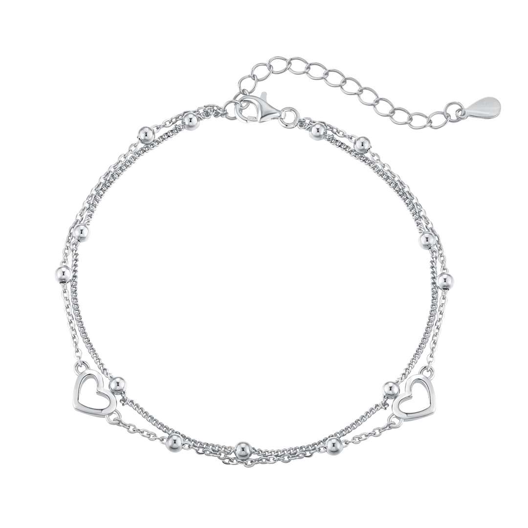 [Lumi Jewellery]Dainty Double Layer Love Heart Bracelet