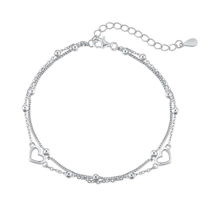 [Lumi Jewellery]Dainty Double Layer Love Heart Bracelet