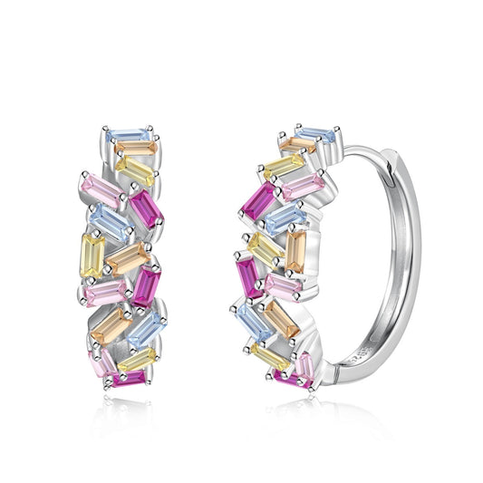 [Lumi Jewellery]Dazzling Colorful Emerald Cut Daily Earrings