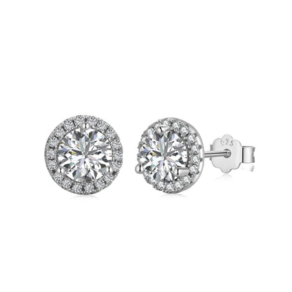 [Lumi Jewellery]Classic Princess Round Shape Earrings