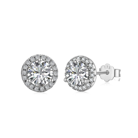 [Lumi Jewellery]Classic Princess Round Shape Earrings