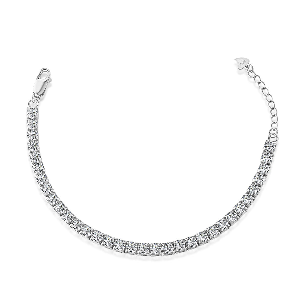 [Lumi Jewellery]Sparkling Radiant Princess Cut Tennis Bracelet