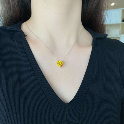 [Lumi Jewellery]6.0 carat Radiant Heart Shape Necklace