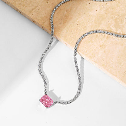 [Lumi Jewellery]4.0 Carat Elegant Radiant Cut Necklace