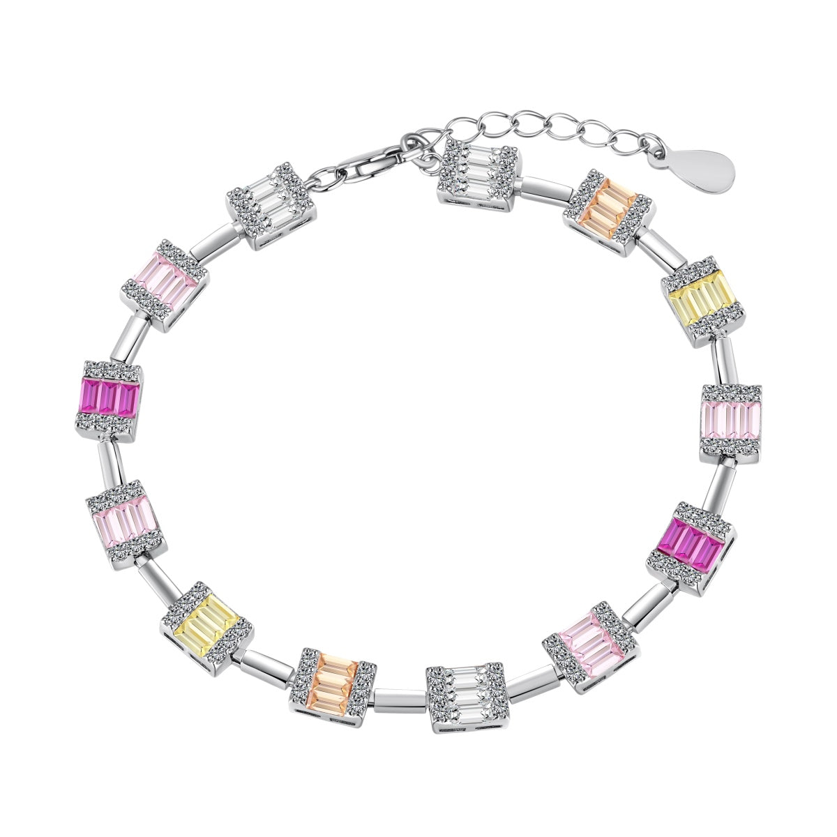 [Lumi Jewellery]Dainty Charming Emerald Cut Daily Bracelet