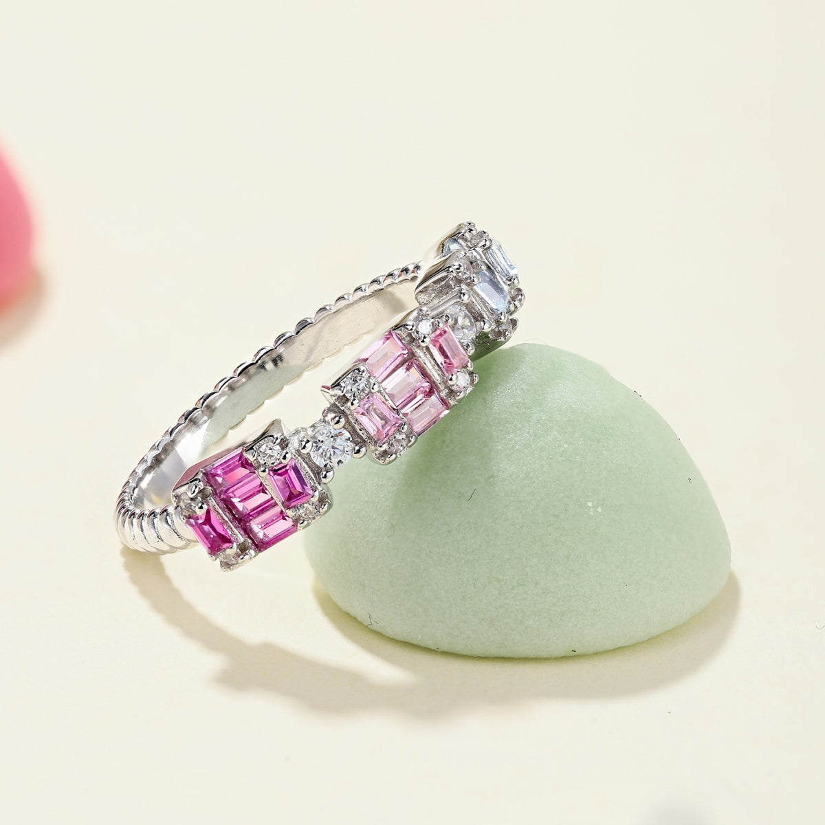 [Lumi Jewellery]Unique Colorful Emerald Cut Party Ring
