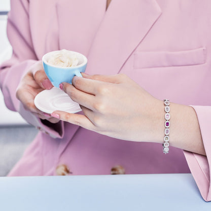 [Lumi Jewellery]Exquisite Ornate Emerald Cut Daily Bracelet