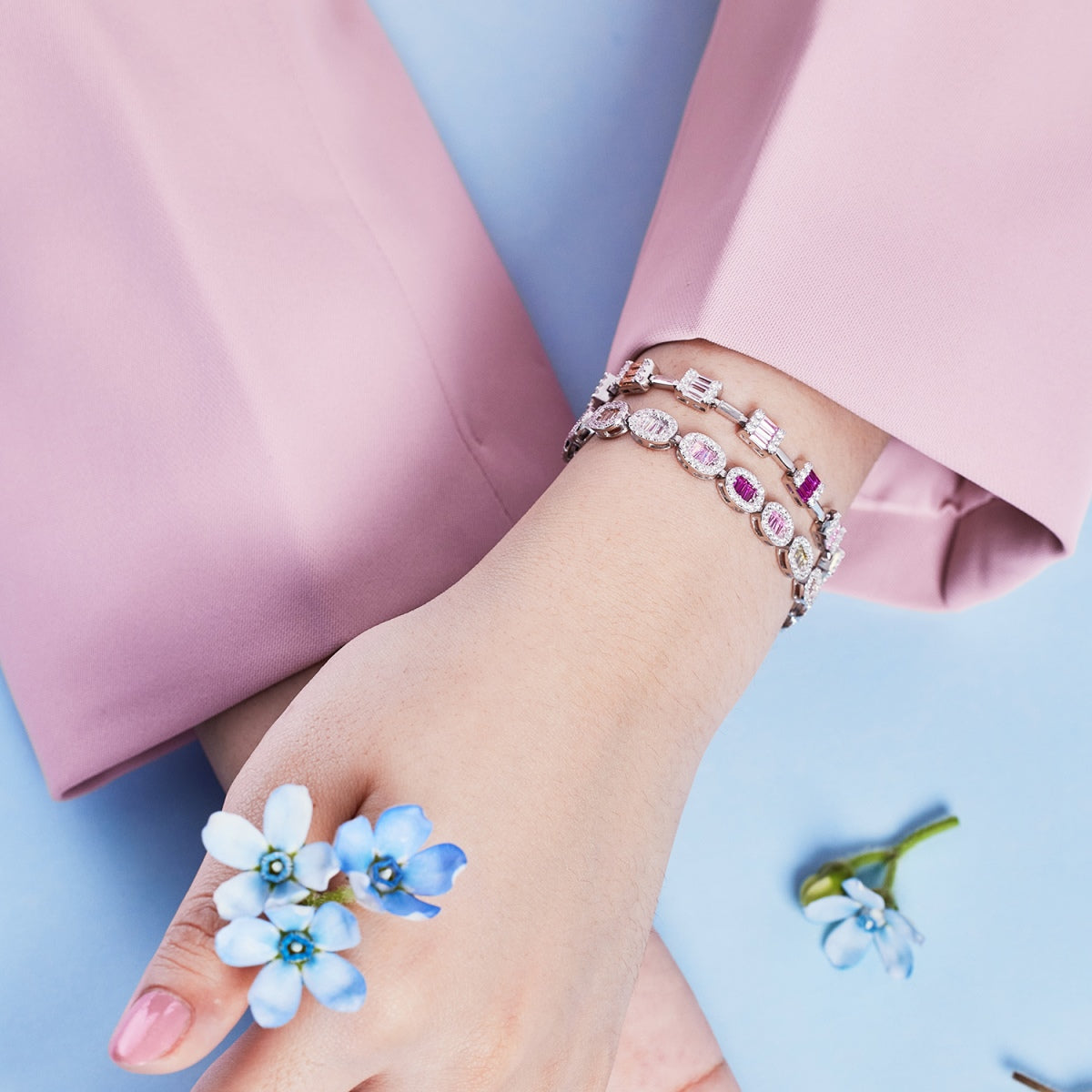 [Lumi Jewellery]Exquisite Ornate Emerald Cut Daily Bracelet