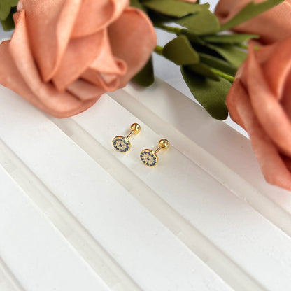 [Lumi Jewellery]Devil's Eye Ear Bone Nail Earrings