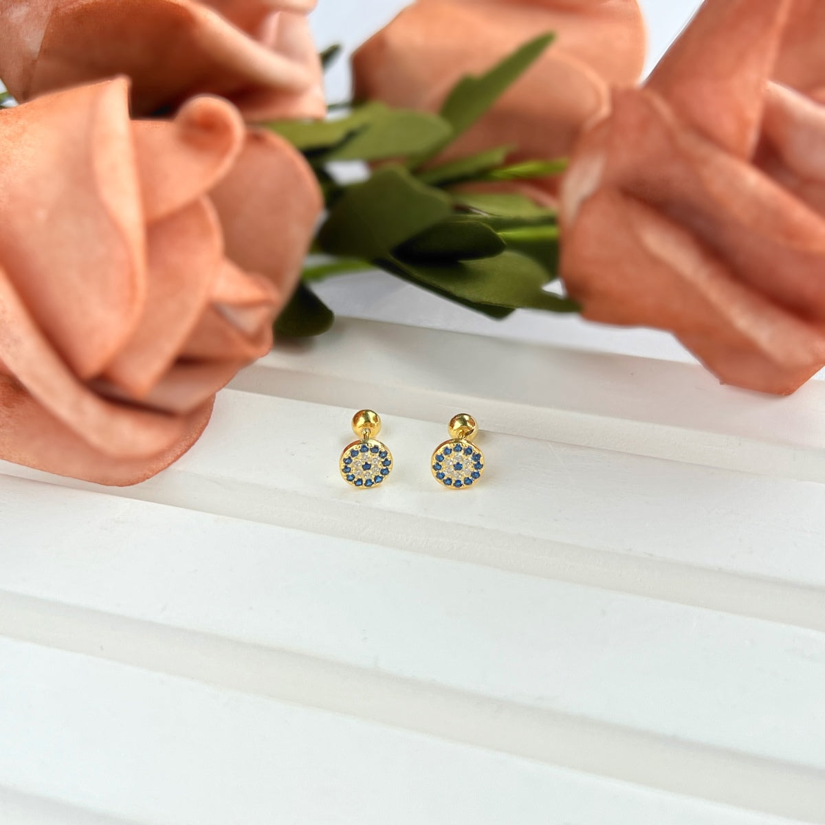 [Lumi Jewellery]Devil's Eye Ear Bone Nail Earrings