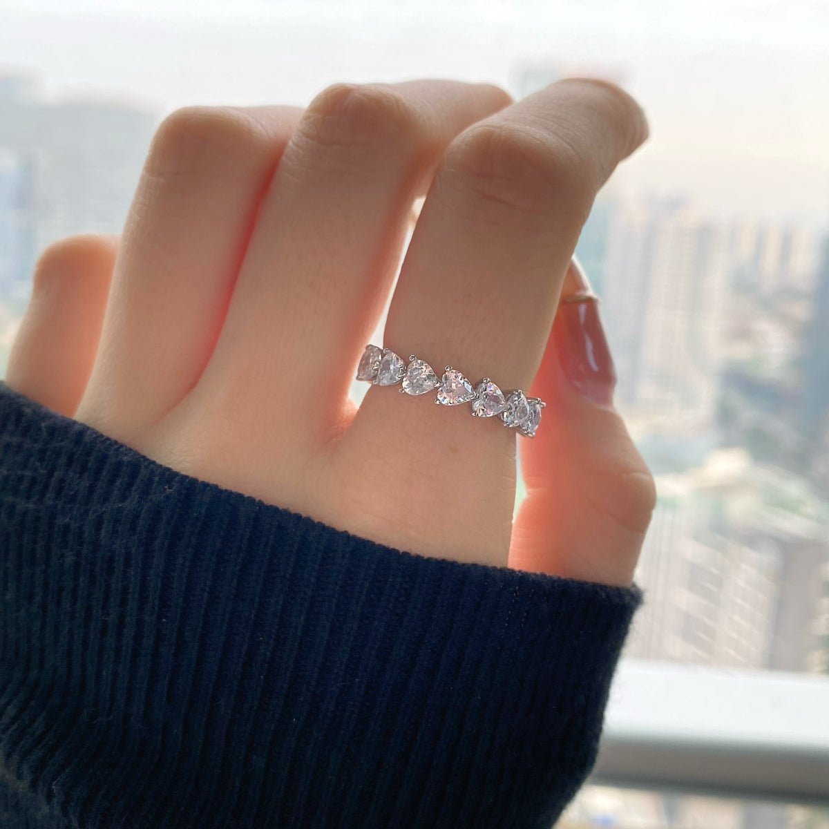 [Lumi Jewellery]0.25 Carat Radiant Romance Heart Cut Lover Ring