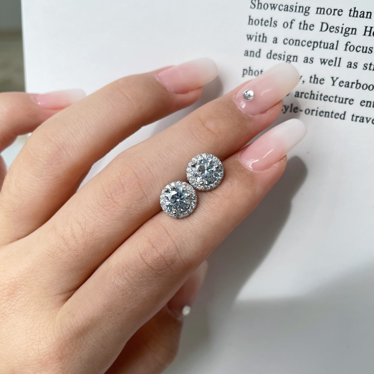 [Lumi Jewellery]Classic Princess Round Shape Earrings