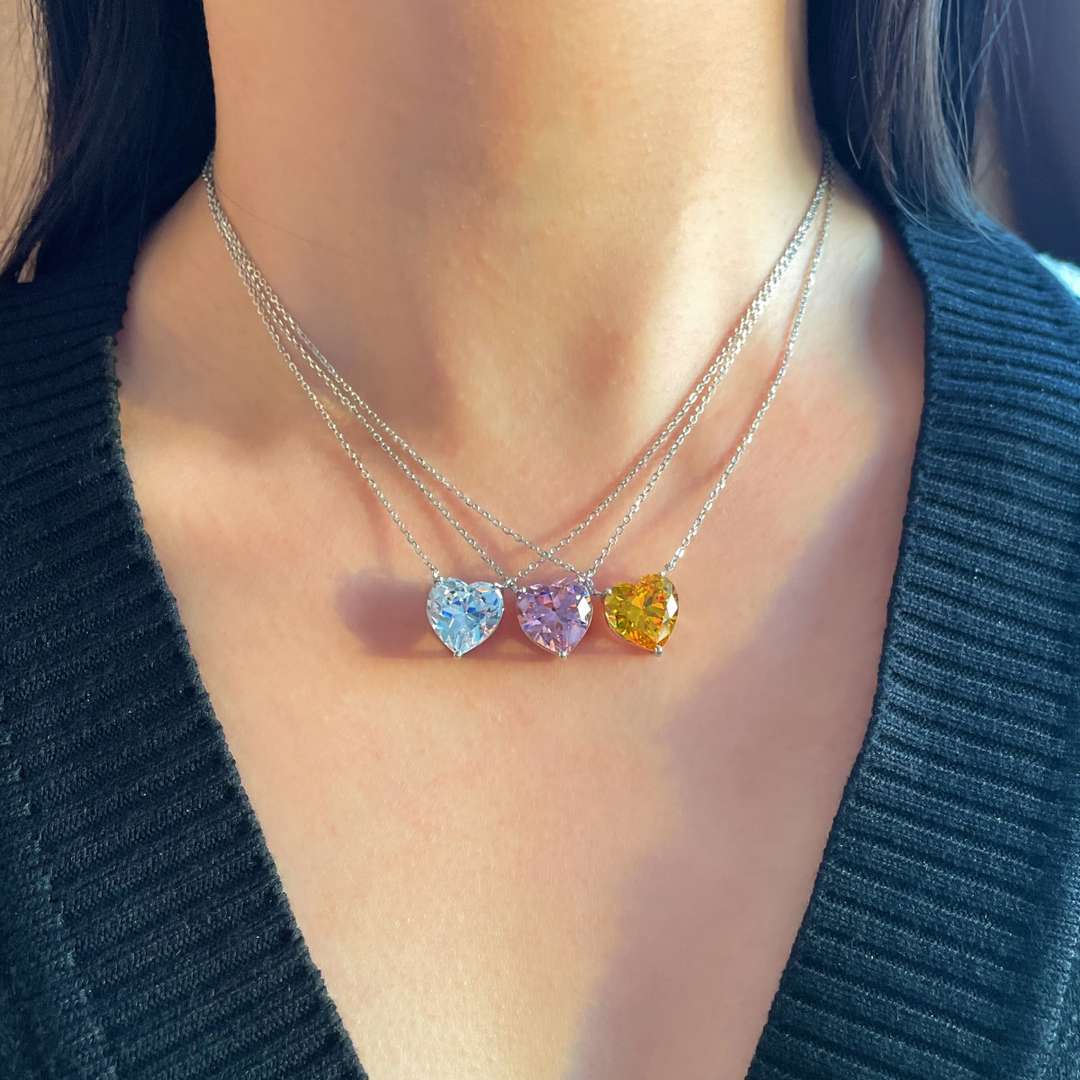 [Lumi Jewellery]6.0 carat Radiant Heart Shape Necklace
