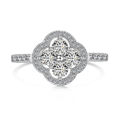 [Lumi Jewellery]Four Leaf Clover Flower Design Ring