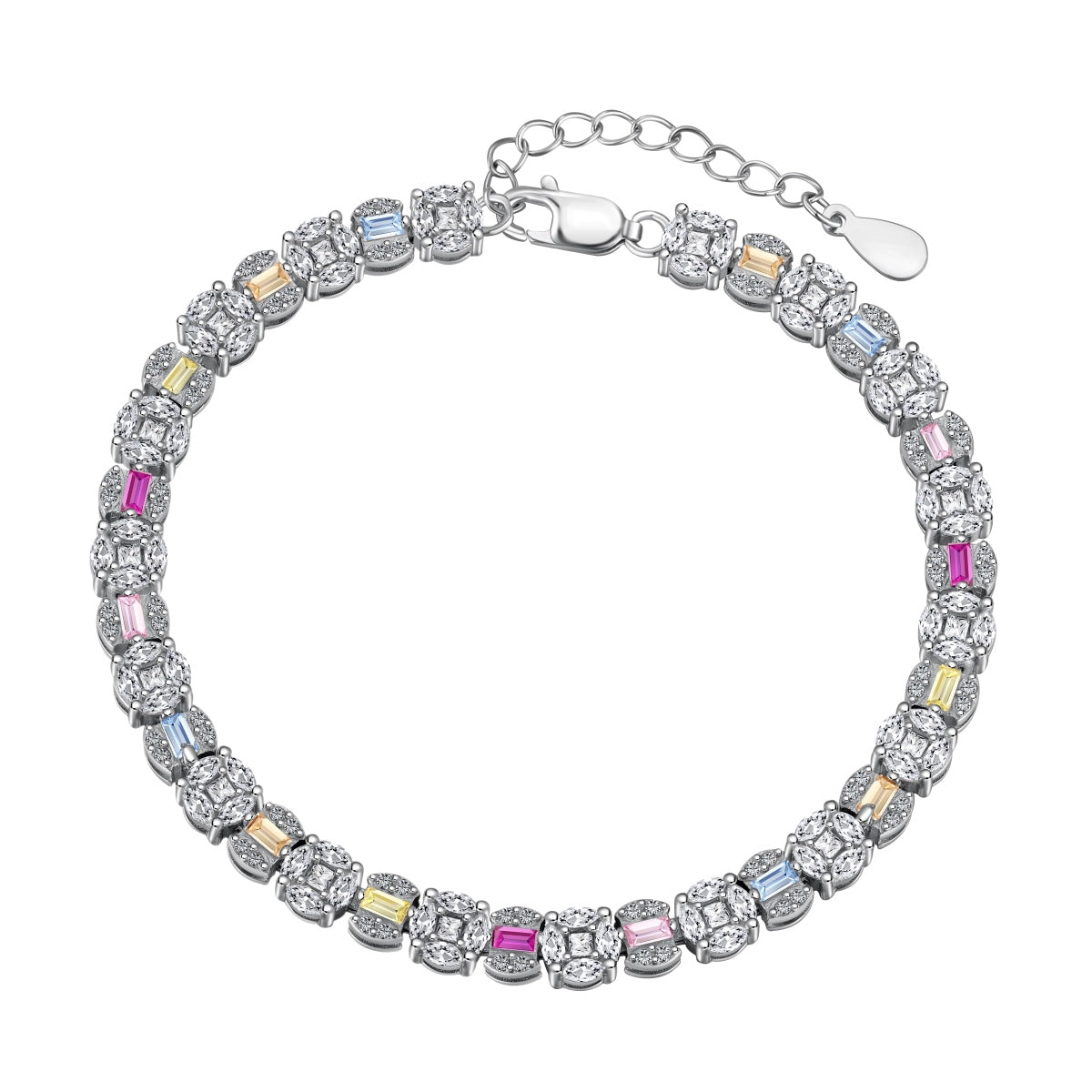 [Lumi Jewellery]Dazzling Radiant Multi Cut Daily Bracelet